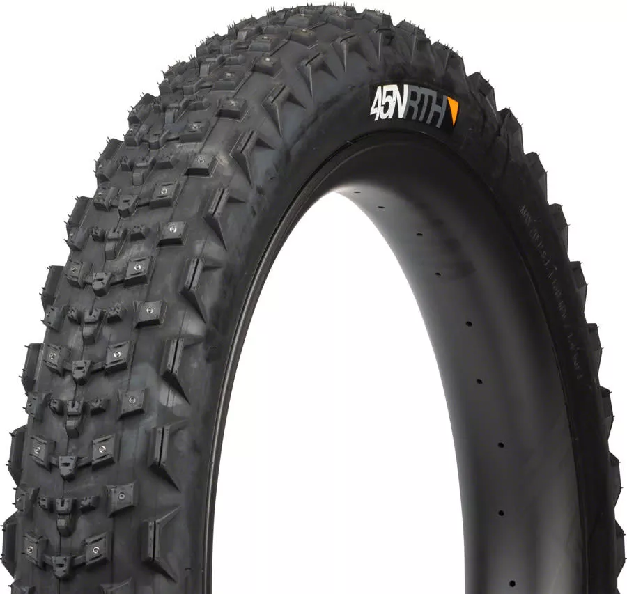 45NRTH Dillinger 4 Studded Fat Bike Tire 27.5 x4.0", 120tpi, 168 Large Concave Studs