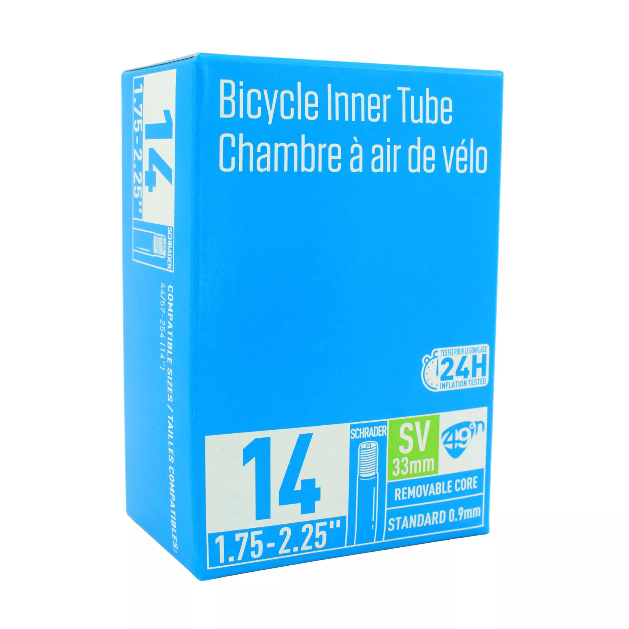 49N 14" (298) x 1.75-2.25" Inner Tube, Schrader 33mm