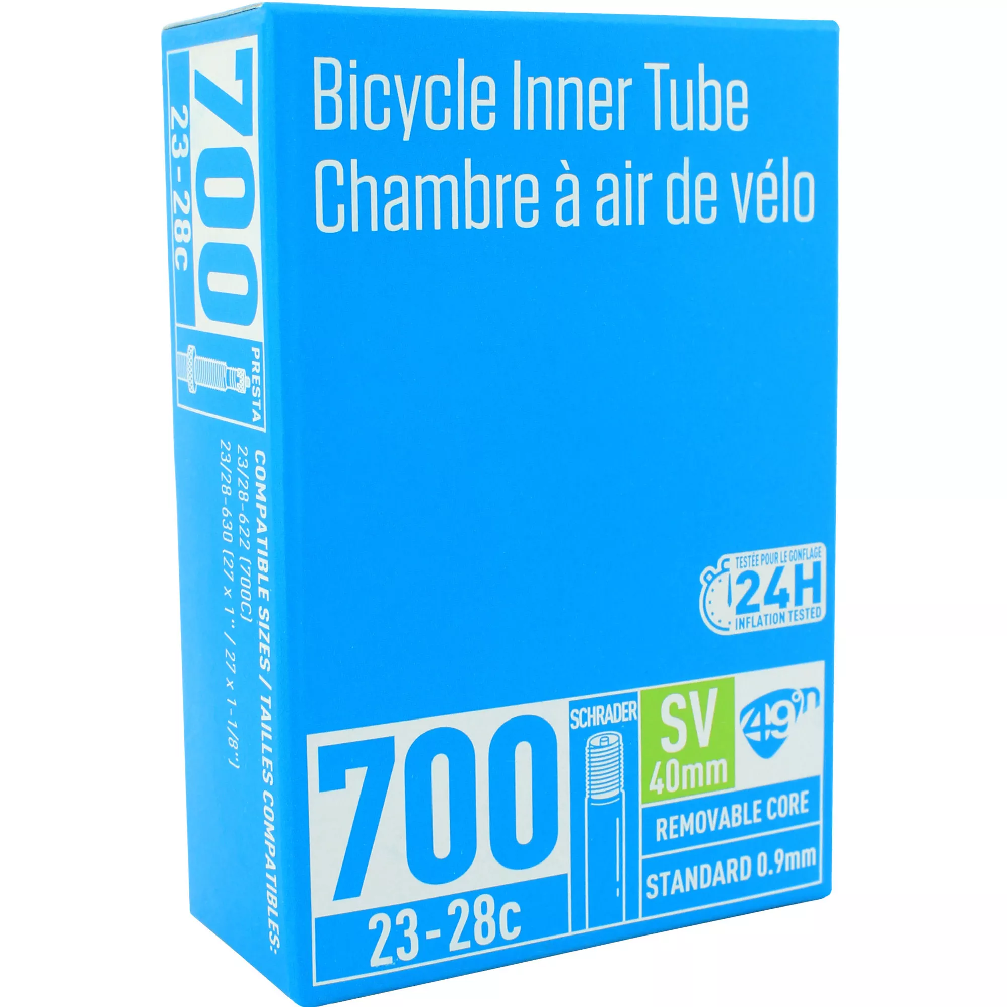 49N 700C (622) x 23 - 28mm Inner Tube, Schrader 40mm