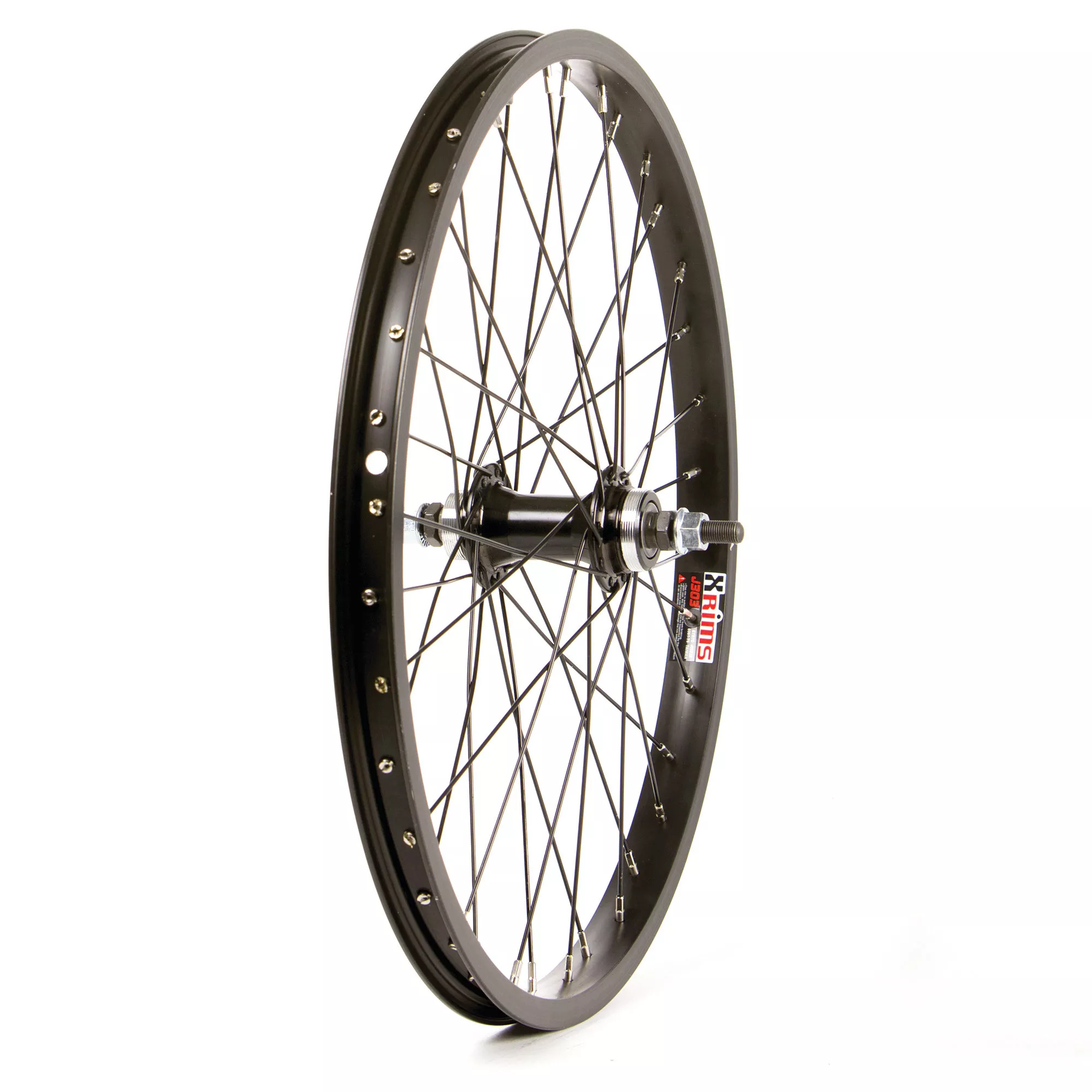 Wheel Shop J303 Rear 20" Wheel, Freewheel, 120mm Bolt-On, 36H, Rim Brake, Schrader