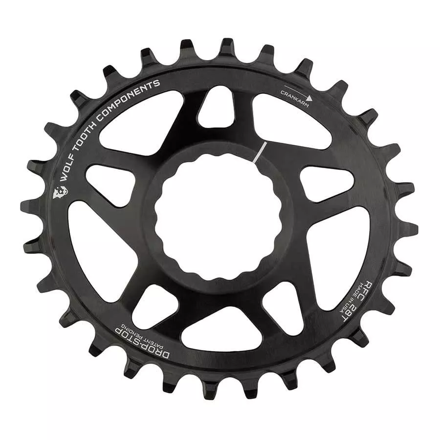 Wolf Tooth Elliptical Drop-Stop Chainring, Race Face Cinch, 9-12spd, Direct Mount